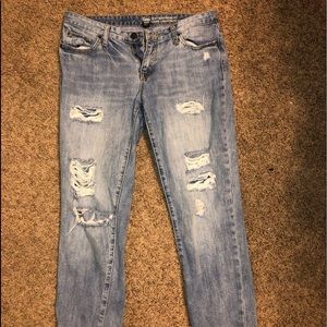 distressed boyfriend jeans